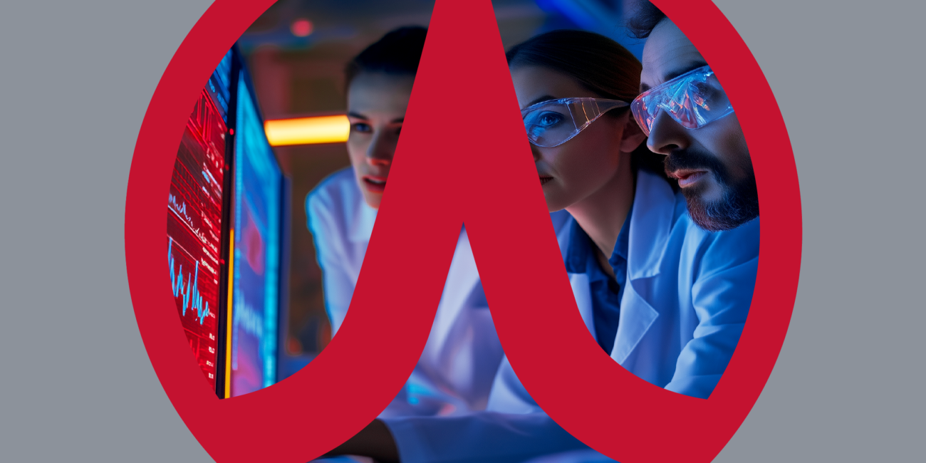 PharmAllies Operational Excellence in Life Sciences Industry Visual: Scientists in lab coats and safety goggles analyzing data on digital screens, symbolizing a commitment to efficiency, compliance, and innovation. The PharmAllies logo overlays the scene, representing their expertise in advancing OpEx strategies in pharmaceuticals, biopharma, and medical devices.