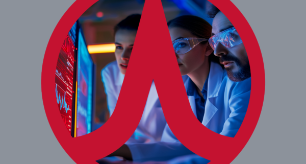 PharmAllies Operational Excellence in Life Sciences Industry Visual: Scientists in lab coats and safety goggles analyzing data on digital screens, symbolizing a commitment to efficiency, compliance, and innovation. The PharmAllies logo overlays the scene, representing their expertise in advancing OpEx strategies in pharmaceuticals, biopharma, and medical devices.